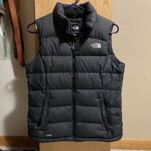 The North Face black puffer vest